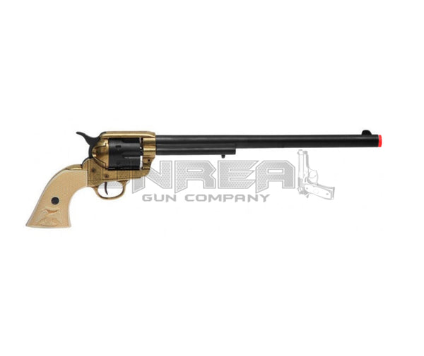 12 INCH CALIBER .45 PEACEMAKER REVOLVER 1873 IVORY HANDLE BLACK BARREL USA - 46 CM - MODEL: 3/5303