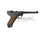 LUGER P08 ARTILLERY PISTOL GERMANY 1898, WOODEN HANDLE BLACK 34.5CM MODEL: 3/M-1145