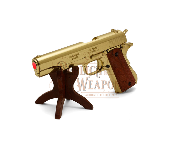 Colt Gov.45 Gold Wood Handle