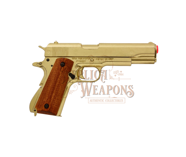 Colt Gov.45 Gold Wood Handle